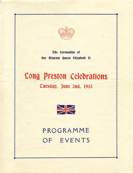Coronation Prog 1953 p1.JPG - Celebrations  for the Coronation of Queen Elizabeth II  - June 2nd  1953      Front page   
